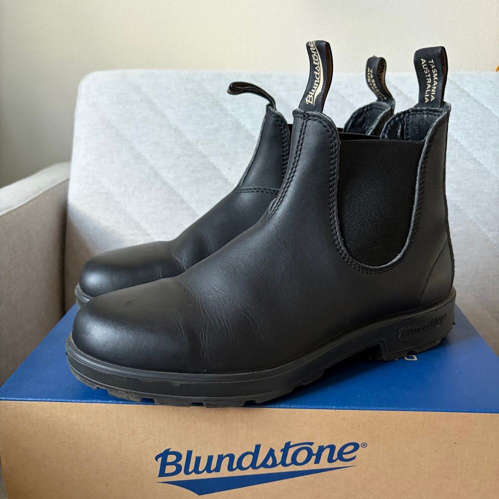 Blundstone Black Leather Original Chelsea Boots (AU 8)